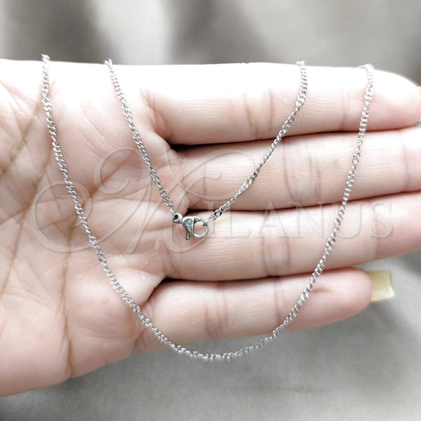 Stainless Steel Necklace — Basic Necklace Polished 04. 01 MM Thickness 18 — alternate product view — SKU 163894 | Acero Inoxidable collar — básico Necklace pulido 04. 01 MM Thickness 18 — SKU 163894