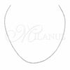 Stainless Steel Basic Necklace, Polished, Rhodium Finish, 04.116.0101.18 (01 MM Thickness, 18 Inches Length) for wholesale, additional product view 3