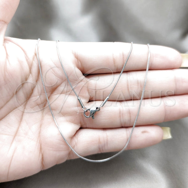Stainless Steel Necklace — Basic Necklace Polished 04. 01 MM Thickness 18 — alternate product view — SKU 163896 | Acero Inoxidable collar — básico Necklace pulido 04. 01 MM Thickness 18 — SKU 163896