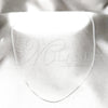 Stainless Steel Basic Necklace, Polished, Rhodium Finish, 04.116.0103.18 (01 MM Thickness, 18 Inches Length)