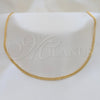Stainless Steel Basic Necklace, Polished, Golden Finish, 04.116.0104.18 (01 MM Thickness, 18 Inches Length)