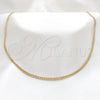 Stainless Steel Basic Necklace, Polished, Golden Finish, 04.116.0104.18 (01 MM Thickness, 18 Inches Length)