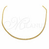 Stainless Steel Basic Necklace, Polished, Golden Finish, 04.116.0104.18 (01 MM Thickness, 18 Inches Length)