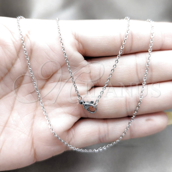 Stainless Steel Necklace — Basic Necklace Polished 04. 01 MM Thickness 18 — alternate product view — SKU 163900 | Acero Inoxidable collar — básico Necklace pulido 04. 01 MM Thickness 18 — SKU 163900