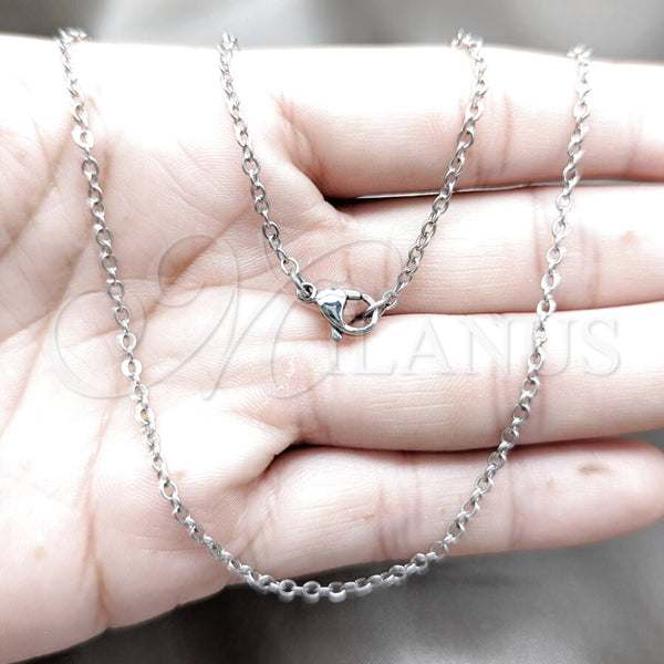 Stainless Steel Necklace — Basic Necklace Polished 04. 01 MM Thickness 18 — alternate product view — SKU 163901 | Acero Inoxidable collar — básico Necklace pulido 04. 01 MM Thickness 18 — SKU 163901
