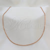 Stainless Steel Basic Necklace, Polished, Rose Gold Finish, 04.116.0108.18 (01 MM Thickness, 18 Inches Length)