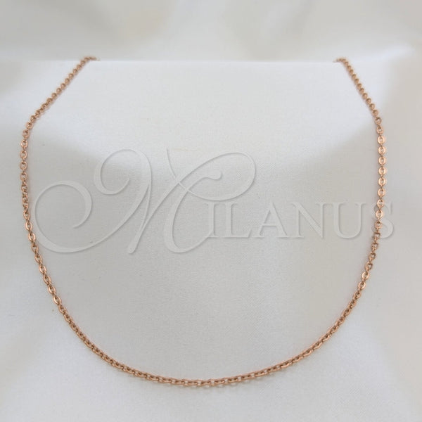 Stainless Steel Necklace — Basic Necklace Polished Rose 04. 01 MM Thickness — main product view — SKU 163902 | Acero Inoxidable collar — básico Necklace pulido Rose 04. 01 MM Thickness — SKU 163902
