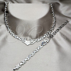 Stainless Steel Bracelet — Necklace and Bracelet Love Design Polished 06. — main product view — SKU 163905 | Acero Inoxidable brazalete — Necklace and Bracelet Love diseño pulido 06. — SKU 163905