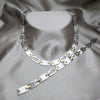 Stainless Steel Necklace and Bracelet, Polished, Two Tone, 06.116.0104