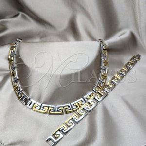 Stainless Steel Bracelet — Necklace and Bracelet Polished Two Tone 06. — main product view — SKU 163908 | Acero Inoxidable brazalete — Necklace and Bracelet pulido Two Tone 06. — SKU 163908