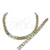 Stainless Steel Necklace and Bracelet, Polished, Two Tone, 06.116.0105