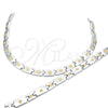 Stainless Steel Necklace and Bracelet, Polished, Two Tone, 06.116.0109