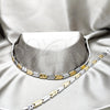 Stainless Steel Necklace and Bracelet, Polished, Two Tone, 06.116.0111