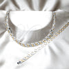 Stainless Steel Necklace and Bracelet, Polished, Two Tone, 06.116.0112