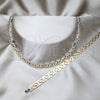 Stainless Steel Necklace and Bracelet, Polished, Two Tone, 06.116.0112
