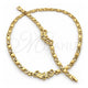 Stainless Steel Necklace and Bracelet, Polished, Golden Finish, 06.116.0115