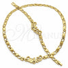 Stainless Steel Necklace and Bracelet, Polished, Golden Finish, 06.116.0115