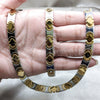Stainless Steel Necklace and Bracelet, Polished, Two Tone, 06.116.0120