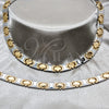 Stainless Steel Necklace and Bracelet, Polished, Two Tone, 06.116.0120