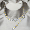 Stainless Steel Necklace and Bracelet, Polished, Two Tone, 06.116.0123