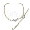 Stainless Steel Necklace and Bracelet, Polished, Two Tone, 06.116.0123