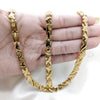Stainless Steel Necklace and Bracelet, Polished, Golden Finish, 06.116.0124