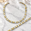 Stainless Steel Necklace and Bracelet, Polished, Two Tone, 06.116.0134