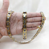 Stainless Steel Necklace and Bracelet, Polished, Two Tone, 06.116.0137