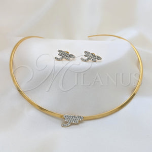 Stainless Steel Ring — Necklace and Earring Dragon-Fly Design with White Crystal — main product view — SKU 163959 | Acero Inoxidable anillo — Necklace and Earring Dragon-Fly diseño with cristal blanco — SKU 163959