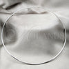 Stainless Steel Basic Necklace, Twist Design, Polished, Rhodium Finish, 04.116.0120 (Thickness, 17 Inches Length)