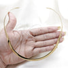 Stainless Steel Basic Necklace, Twist Design, Polished, Golden Finish, 04.116.0117.1 (Thickness, 17 Inches Length)