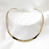 Stainless Steel Basic Necklace, Twist Design, Polished, Golden Finish, 04.116.0117.1 (Thickness, 17 Inches Length)