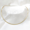 Stainless Steel Basic Necklace, Twist Design, Polished, Golden Finish, 04.116.0121 (Thickness, 17 Inches Length)
