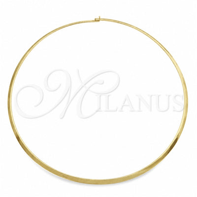 Stainless Steel Basic Necklace, Twist Design, Polished, Golden Finish, 04.116.0122 (Thickness, 17 Inches Length) for wholesale, main product view