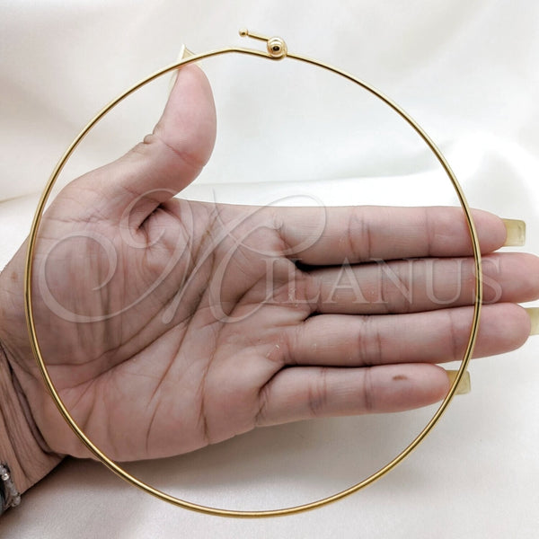 Stainless Steel Necklace — Basic Necklace Twist Design Polished 04. Thickness 17 — alternate product view — SKU 163991 | Acero Inoxidable collar — básico Necklace Twist diseño pulido 04. Thickness 17 — SKU 163991