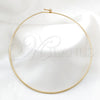 Stainless Steel Basic Necklace, Twist Design, Polished, Golden Finish, 04.116.0111.1 (Thickness, 17 Inches Length)