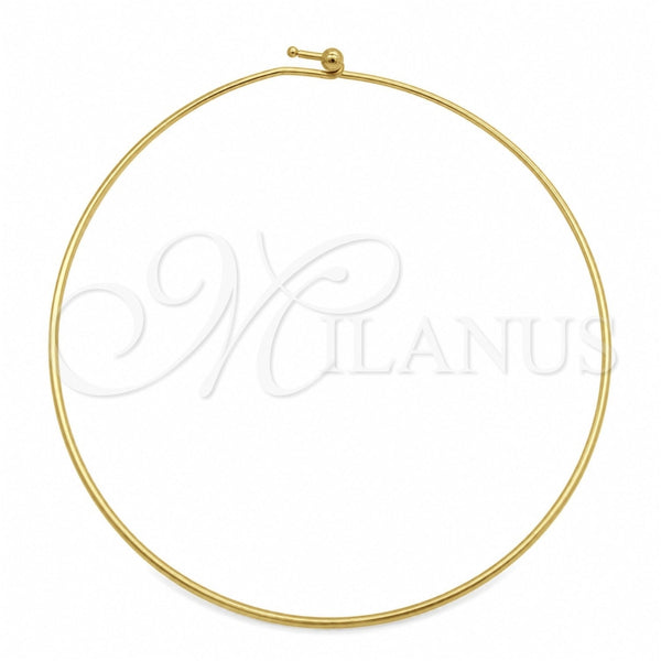 Stainless Steel Basic Necklace, Twist Design, Polished, Golden Finish, 04.116.0111.1 (Thickness, 17 Inches Length)