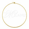Stainless Steel Basic Necklace, Twist Design, Polished, Golden Finish, 04.116.0111.1 (Thickness, 17 Inches Length)