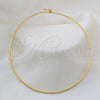 Stainless Steel Basic Necklace, Twist Design, Polished, Golden Finish, 04.116.0111.1 (Thickness, 17 Inches Length)
