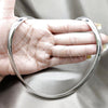 Stainless Steel Basic Necklace, Polished, Rhodium Finish, 04.116.0125 (Thickness, 17 Inches Length)