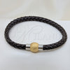 Stainless Steel Fancy Bracelet, Polished, Two Tone, 03.116.0065.1.08 (01 MM Thickness, 1 Inches Length)