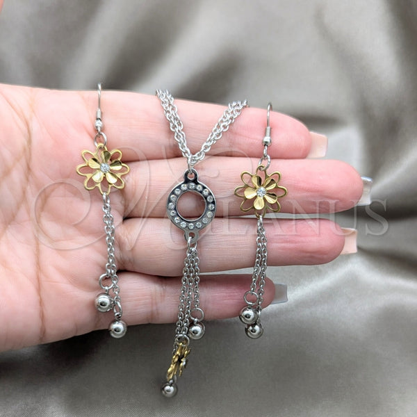 Stainless Steel Ring — Necklace Bracelet and Earring Flower and Ball Design — alternate product view — SKU 164003 | Acero Inoxidable anillo — Necklace Bracelet and Earring flor and Ball diseño — SKU 164003