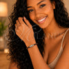 Stainless Steel Fancy Bracelet, Polished, Two Tone, 03.116.0065.2.08 (01 MM Thickness, 1 Inches Length)