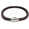 Stainless Steel Fancy Bracelet, Polished, Two Tone, 03.116.0065.2.08 (01 MM Thickness, 1 Inches Length)