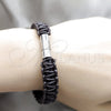 Stainless Steel Fancy Bracelet, Polished, Two Tone, 03.116.0066.08 (01 MM Thickness, 1 Inches Length)