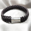 Stainless Steel Fancy Bracelet, Polished, Two Tone, 03.116.0066.08 (01 MM Thickness, 1 Inches Length)
