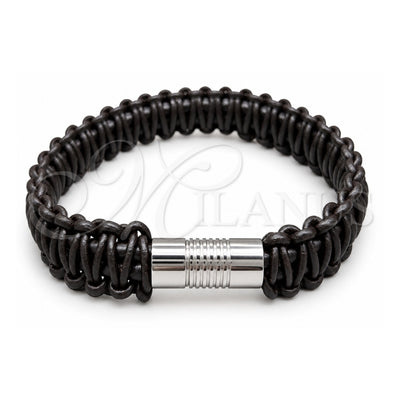 Stainless Steel Fancy Bracelet, Polished, Two Tone, 03.116.0066.08 (01 MM Thickness, 1 Inches Length)