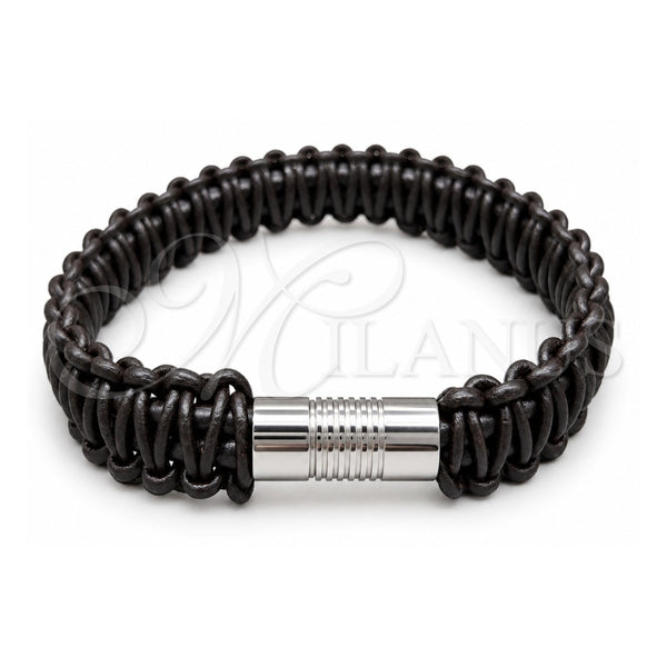 Stainless Steel Fancy Bracelet, Polished, Two Tone, 03.116.0066.08 (01 MM Thickness, 1 Inches Length)