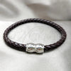 Stainless Steel Fancy Bracelet, Polished, Two Tone, 03.116.0067.08 (01 MM Thickness, 1 Inches Length)