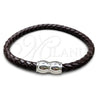 Stainless Steel Fancy Bracelet, Polished, Two Tone, 03.116.0067.08 (01 MM Thickness, 1 Inches Length)